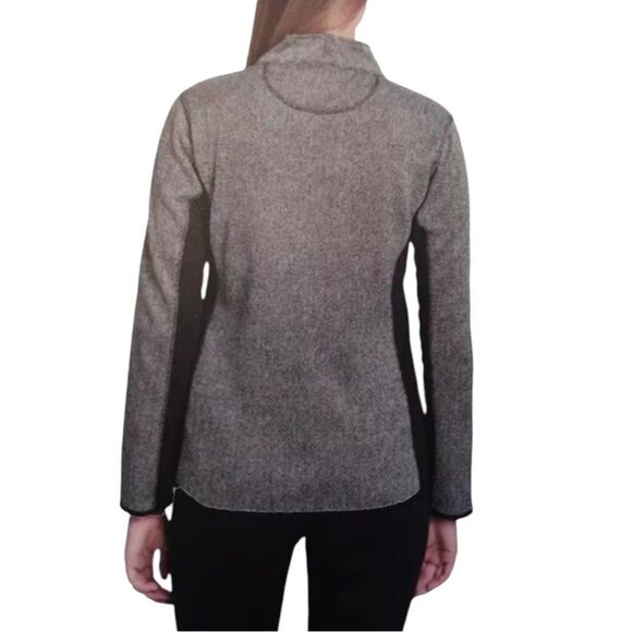 Marc New York Andrew Marc Sweater Jacket in Black White Herringbone XL EUC - Picture 2 of 10